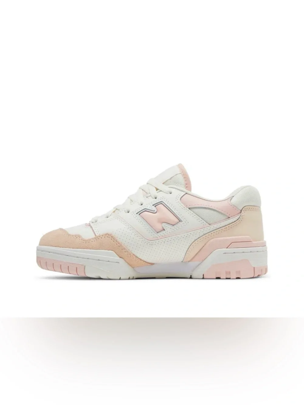 New Balance 550 Women's Cream and Pink Athletic Sneakers